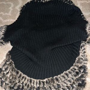 Bugatteli size L Chic Faux Fur vest - Black and tan